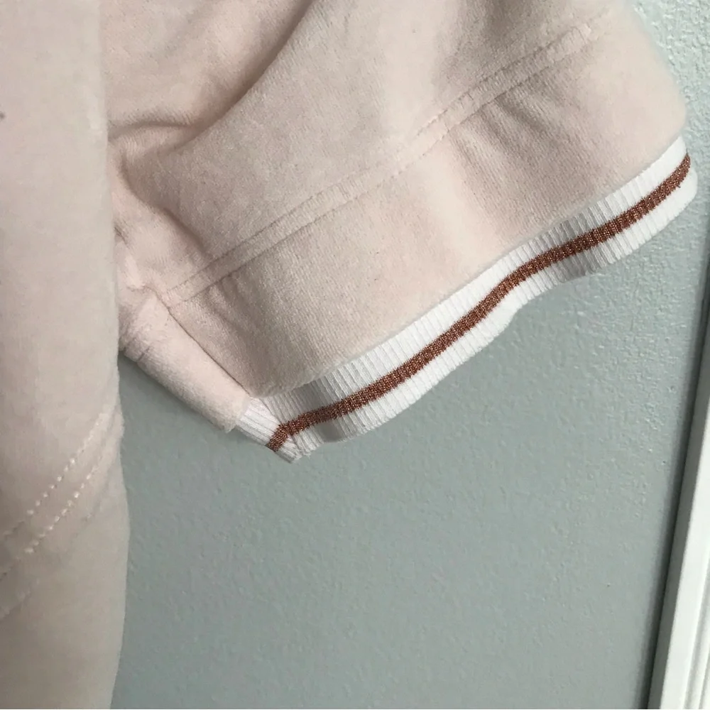 Anthropologie Saturday Sunday Velour Cropped Hoodie Sweatshirt